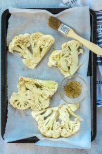 seasoned pan fried cauliflower steaks