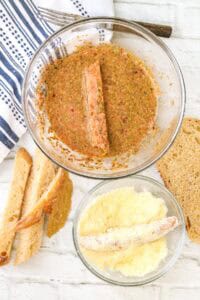breading sourdough breadsticks