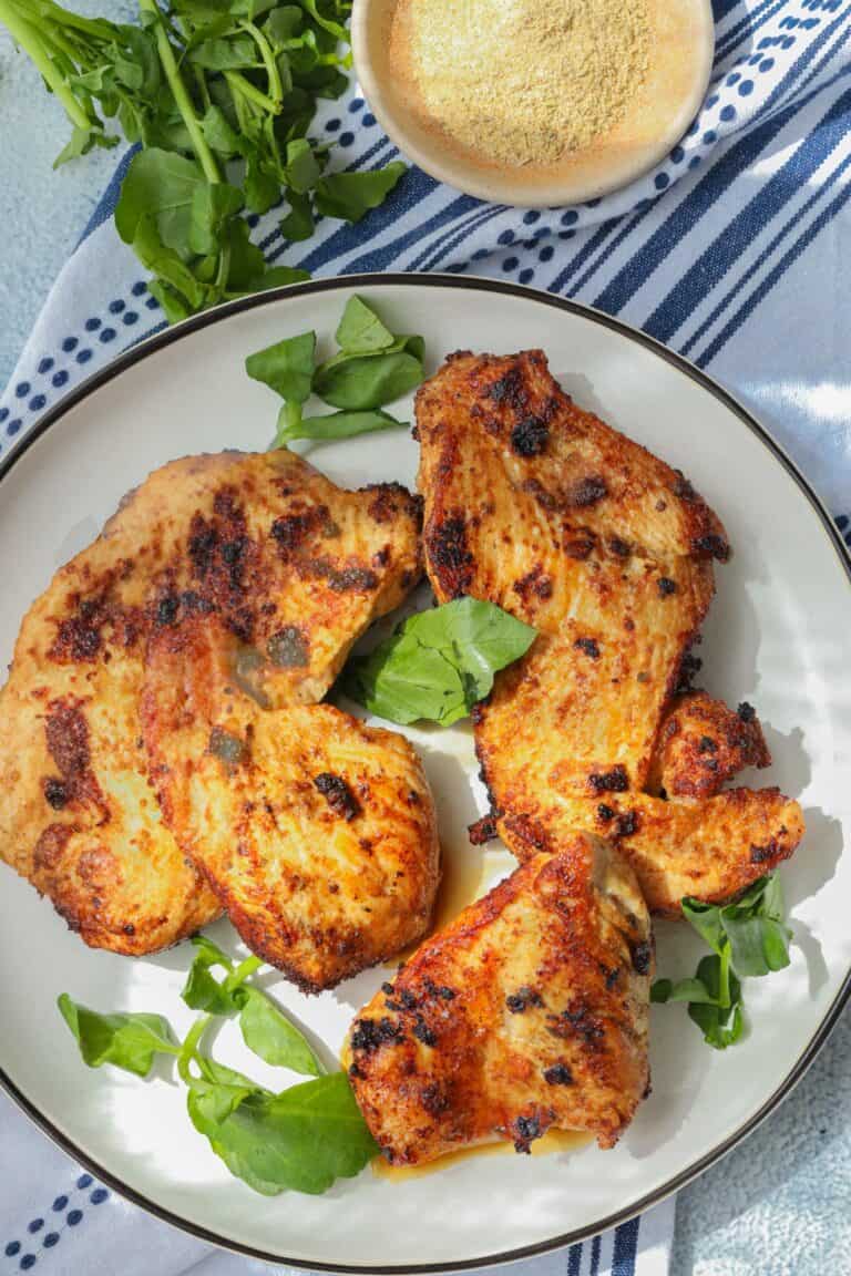 Cooke chicken breast with herbs