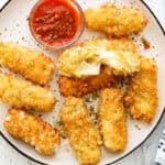 Fried Mozzarella Sticks with dipping sauce