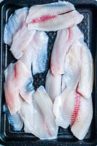 tilapia skillet on tray
