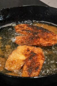 frying tilapia in cast iron skillet