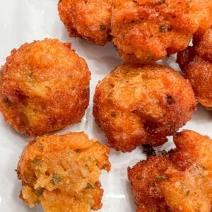 crispy Potato Balls on white plate