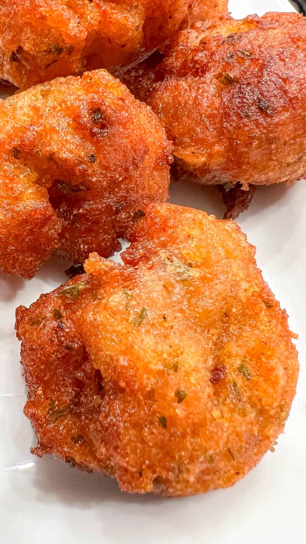 crispy Potato Balls on white plate