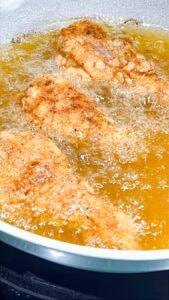 deep frying chicken legs