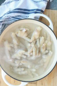 boiling chicken feet