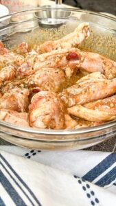 chicken winglets marinating