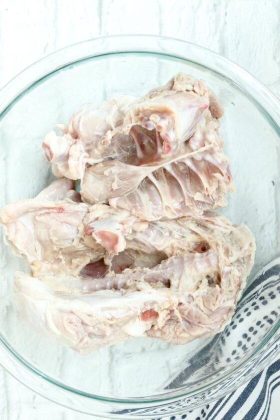 uncooked turkey backs
