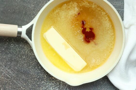 melted butter with hot sauce