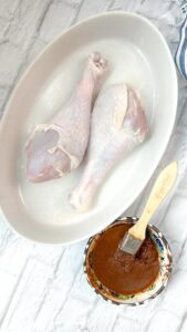 turkey legs I dish with season in a bowl