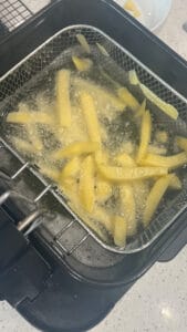 frying truffle fries