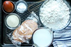ingredients to make fried honey buns