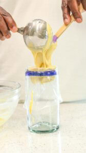 add the batter in the piping bag