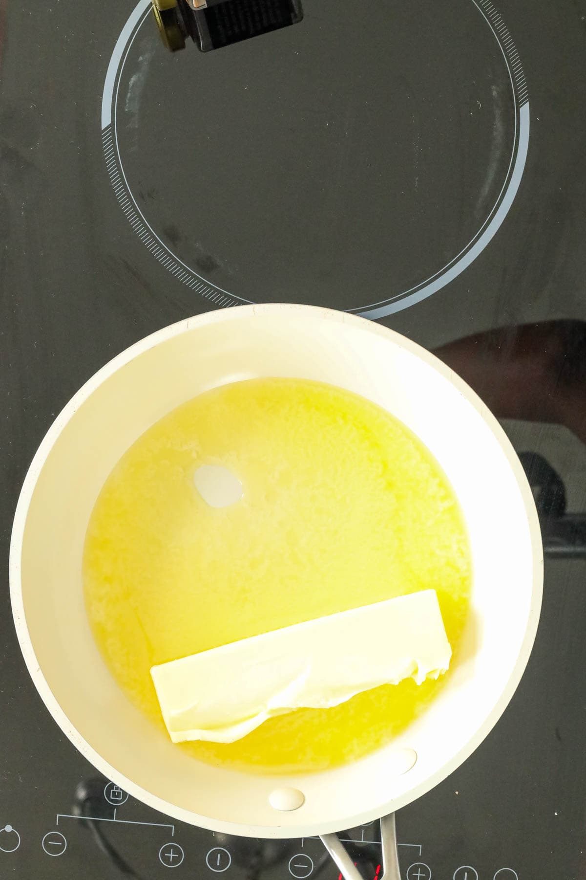 melting butter in skillet