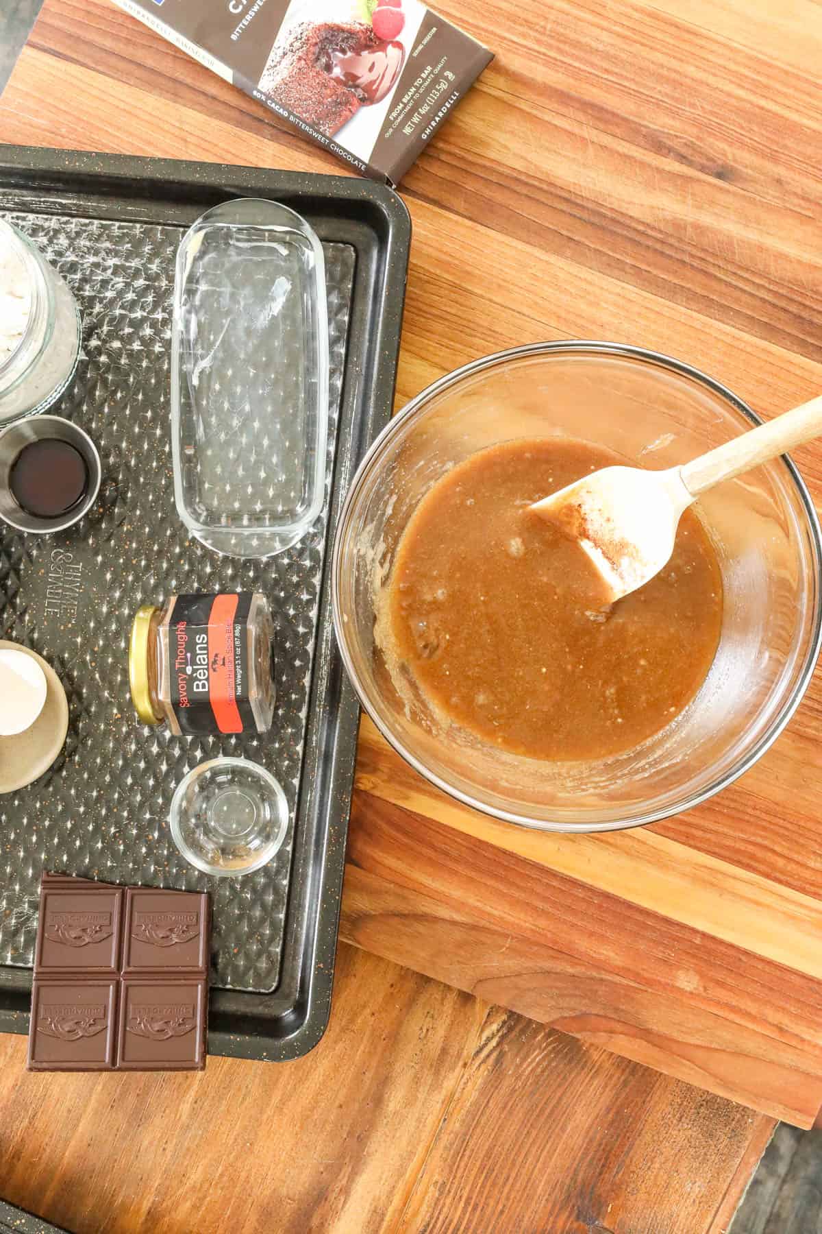butter mixture with Belans added