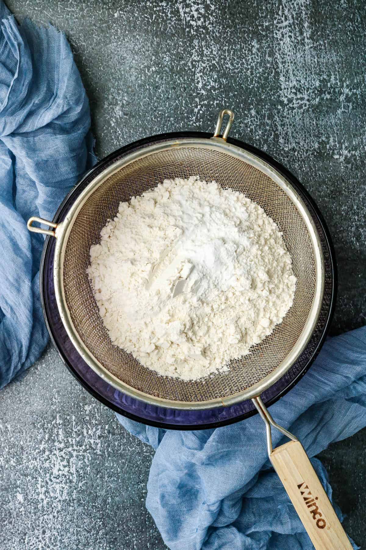 Step-by-step guide to make Air Fryer browned Butter Chocolate Chip Cookies - sifting flour