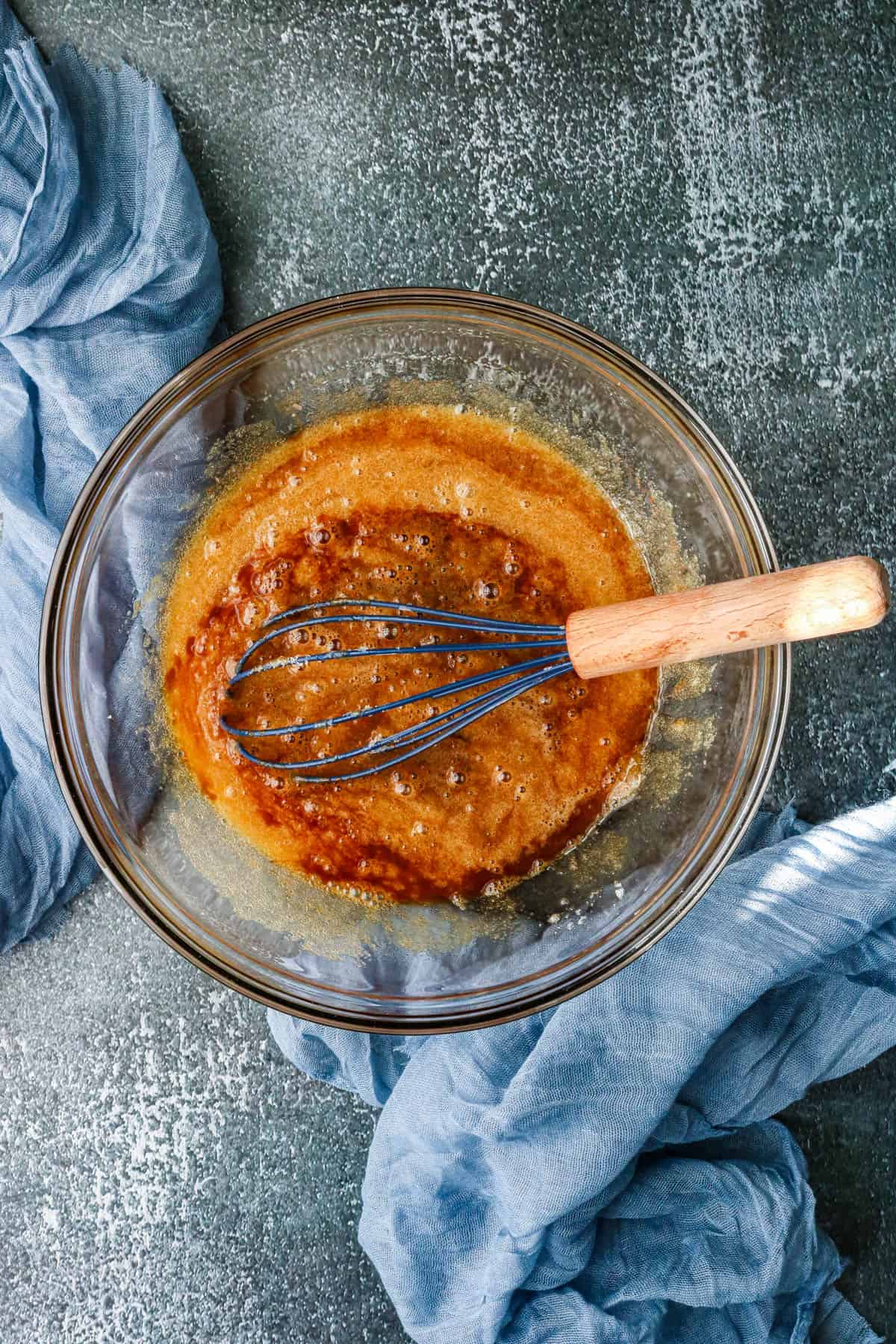 Step-by-step guide to make Air Fryer browned Butter Chocolate Chip Cookies - egg mixture
