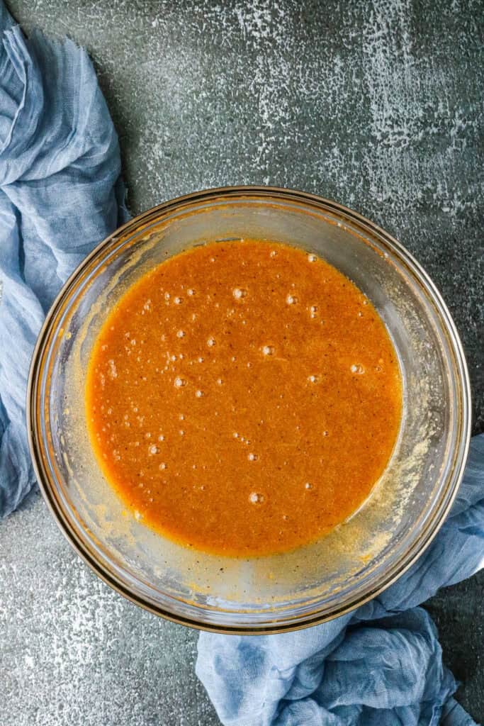 Step-by-step guide to make Air Fryer browned Butter Chocolate Chip Cookies - mix wet ingredients