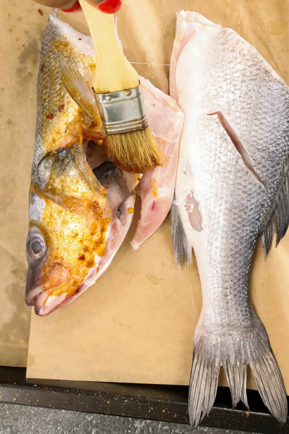 seasoning branzino fish