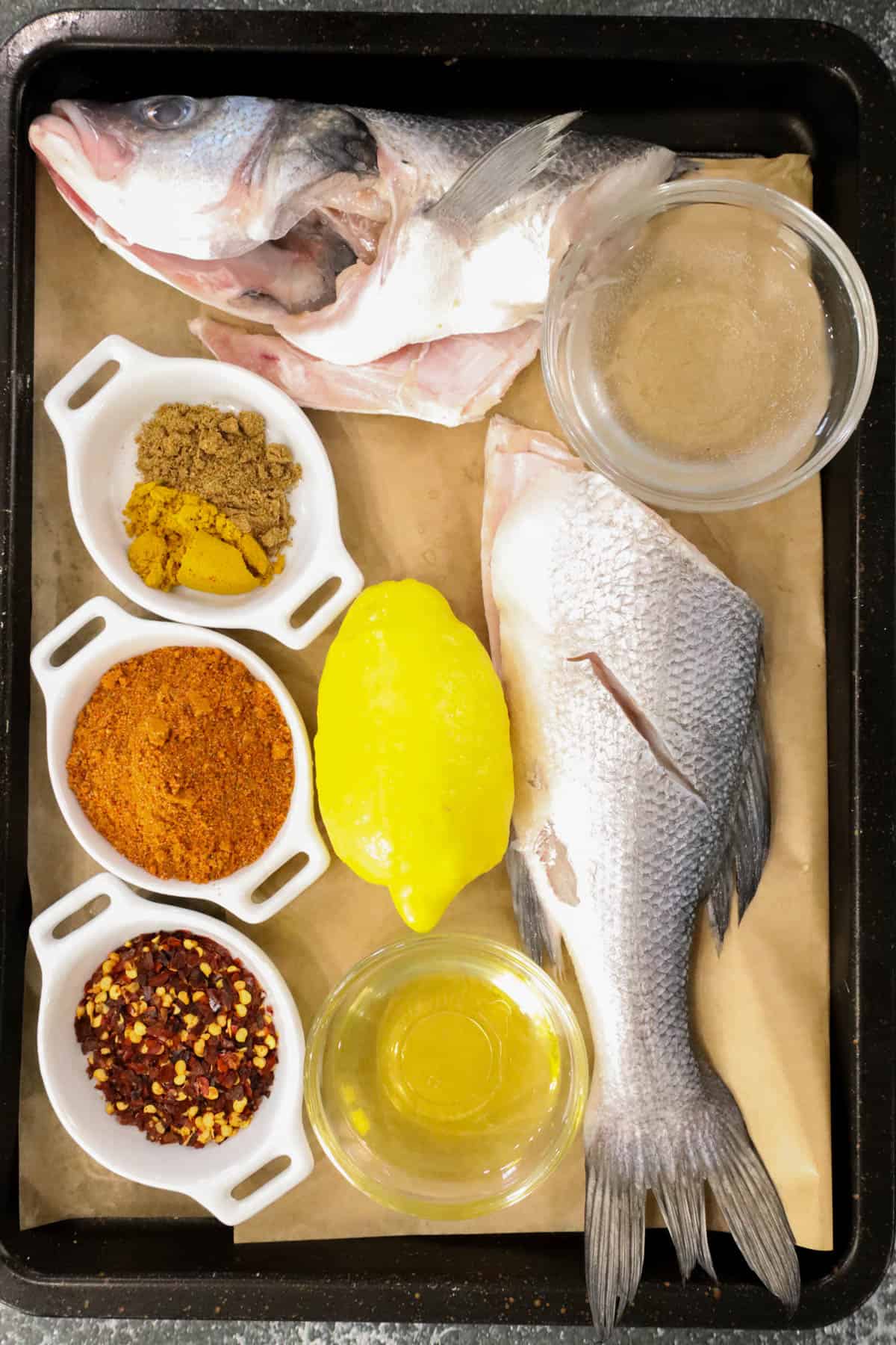 ingredients to make air fryer branzino recipe