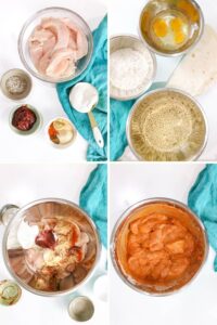 step-by-step guide to make Korean inspired chicken wrap