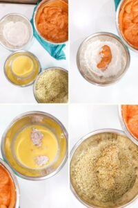 wrapped Korean inspired chicken wrap recipe - step by step