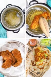wrapped Korean inspired chicken wrap recipe - step by step