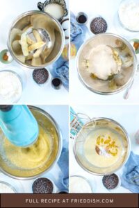 step-by-step to make air fryer chocolate chip banana bread