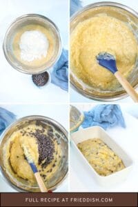 step-by-step to make air fryer chocolate chip banana bread