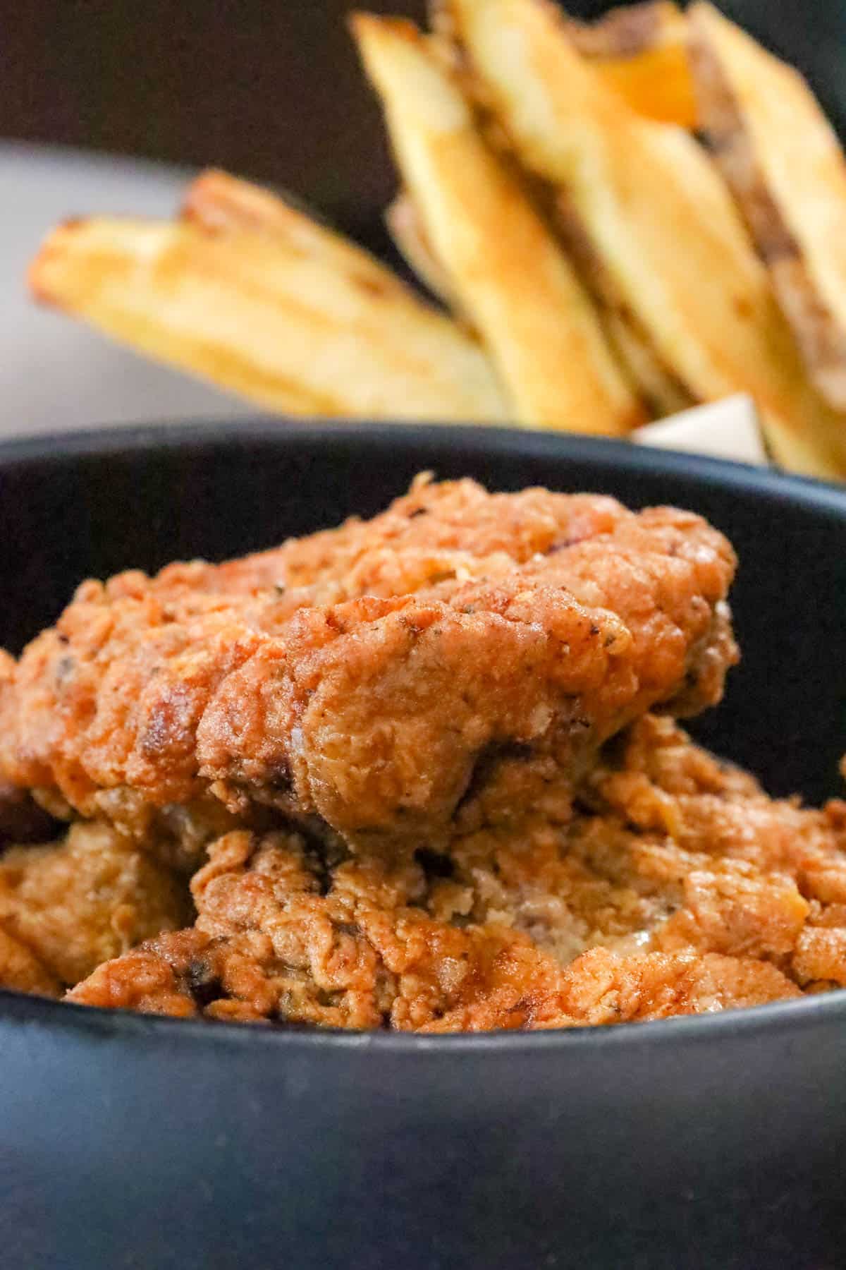 country fired steak on top of each other