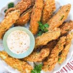 fried okra with dipping sauce