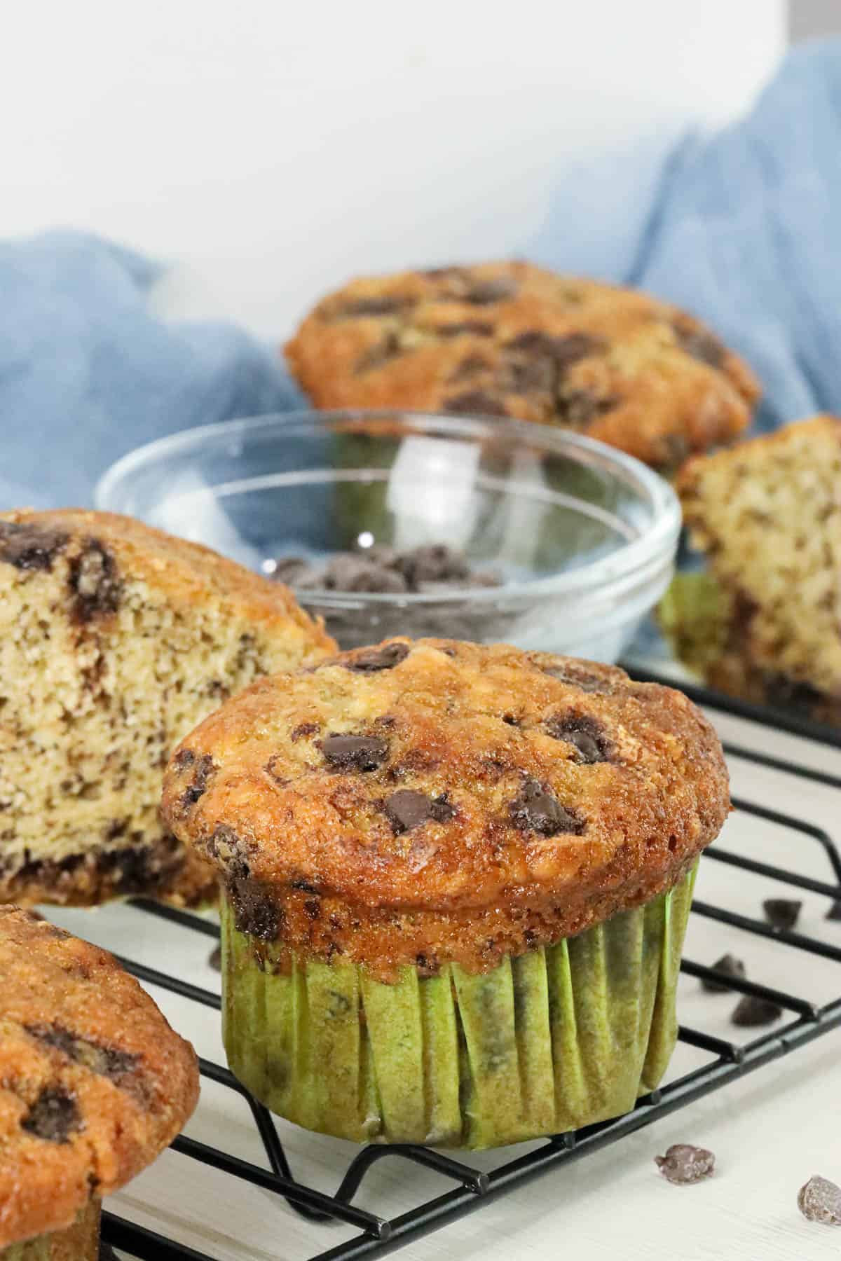 Moist Chocolate Chip Banana Muffin