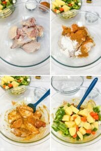 Air Fryer Curry Chicken with Potatoes step-by-step guide